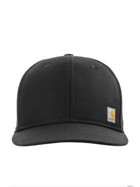 CARHARTT Black Firm Duck Flat Brim Cap New